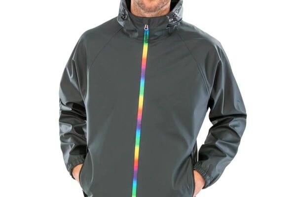 38. Prism PU Water Proof Raiwbow Zipper Jacket