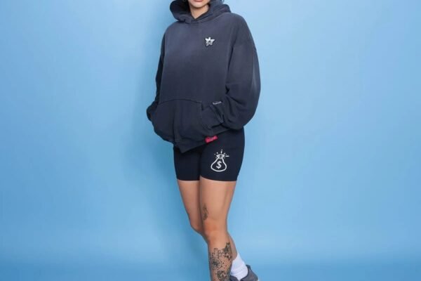 Acidwash Hoody Shorts Set