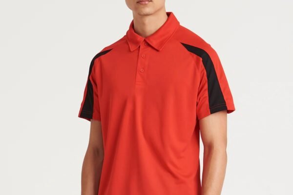 Mens Contrast Panel Polo Shirt