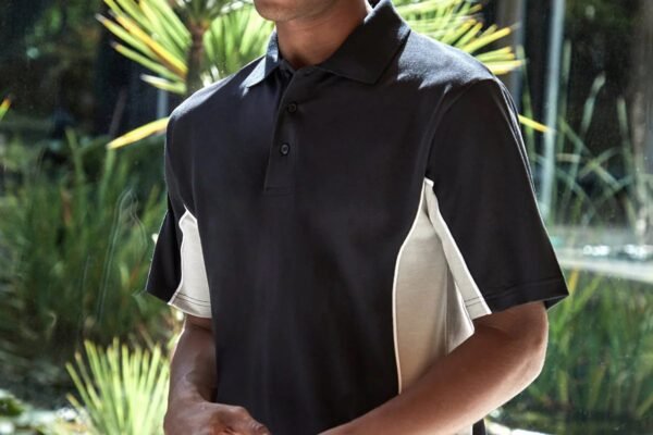Mens Track Panel Polo Shirt