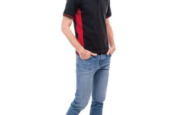 Mens Two Tone Panel Polo Shirt