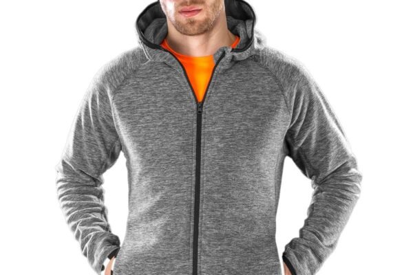 Unisex Cationic Micro Fleece Zipper Pullover Hoody