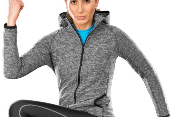 Womens Cationic Micro Fleece Zipper Pullover Hoody